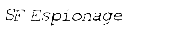 SF Espionage font preview